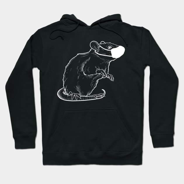 Rat with Mask Hoodie by GnauArt